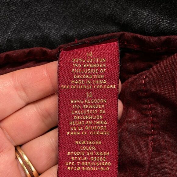 Vintage 80s Sasson Straight Leg Hustle Ooh La La Jeans Sz 14 - Picture 12 of 15